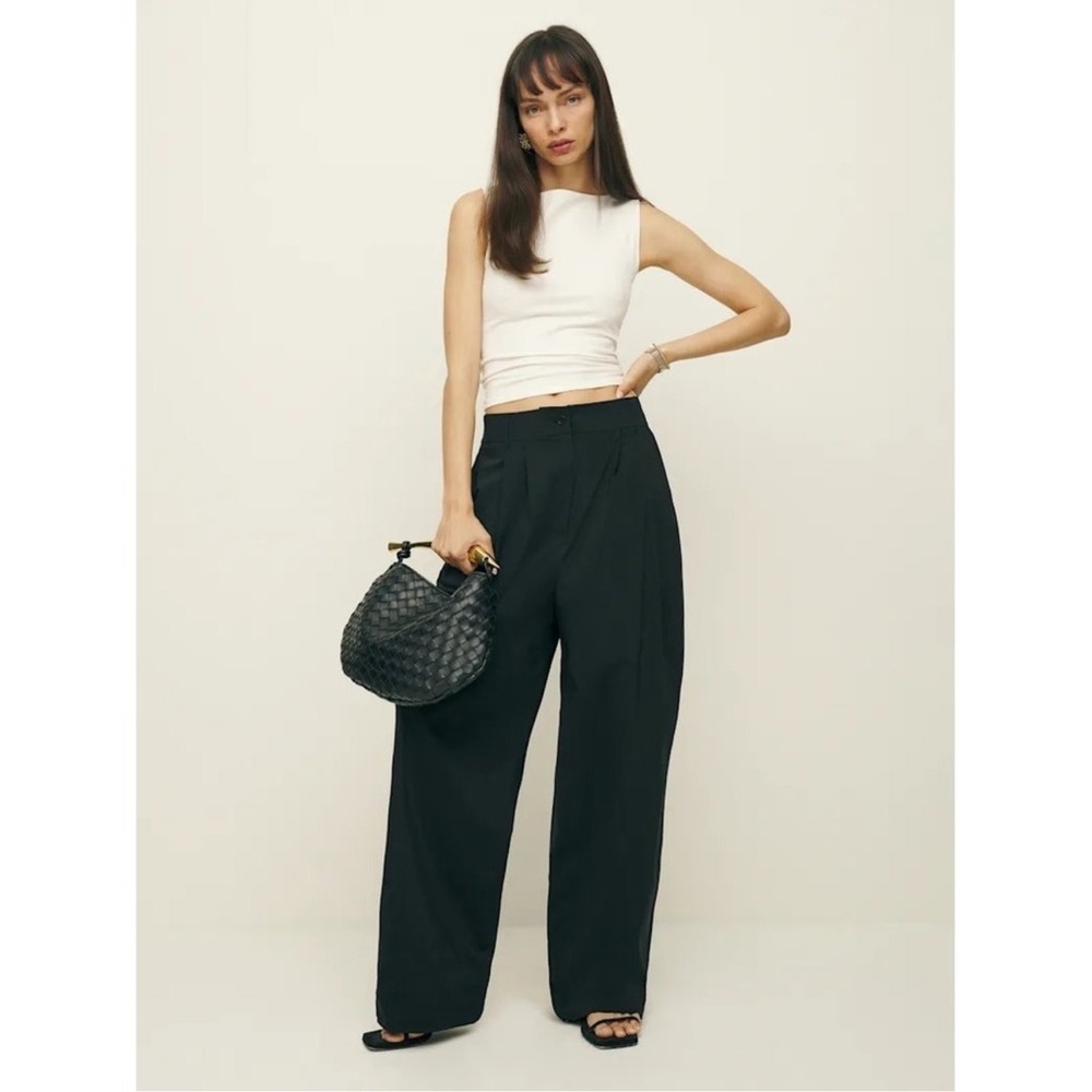 Reformation Black Wide Leg Pants